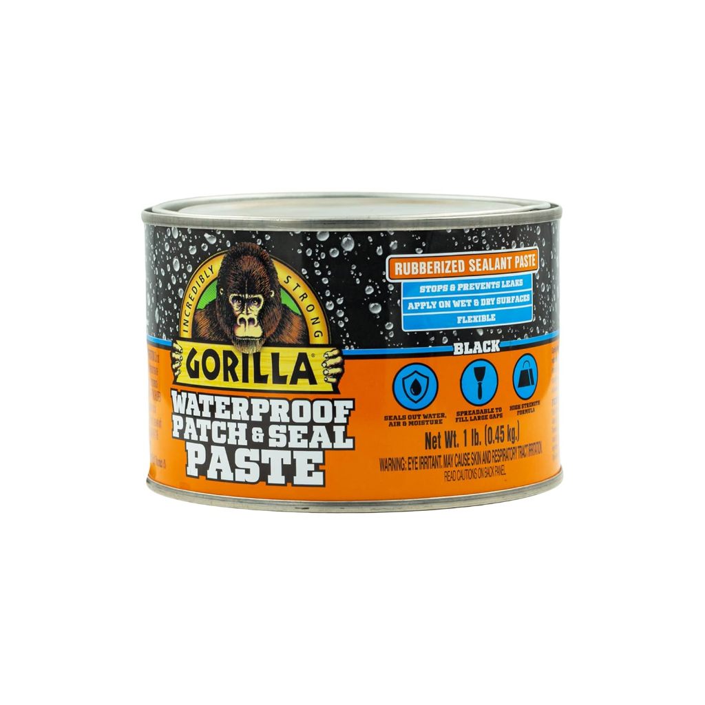 Gorilla Waterproof Patch & Seal Rubberized Paste – Black (450g)