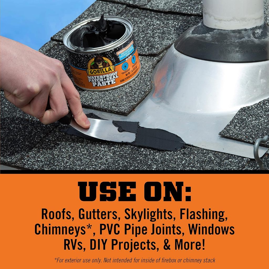 Gorilla Waterproof Patch & Seal Rubberized Paste – Black (450g)