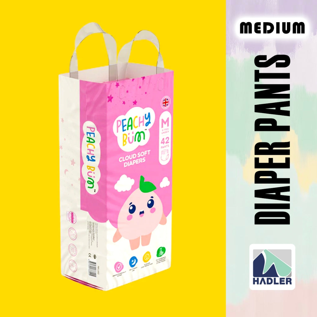 Peachy Bum Cloud Soft Diaper Pants - Medium Size (42 Pieces)