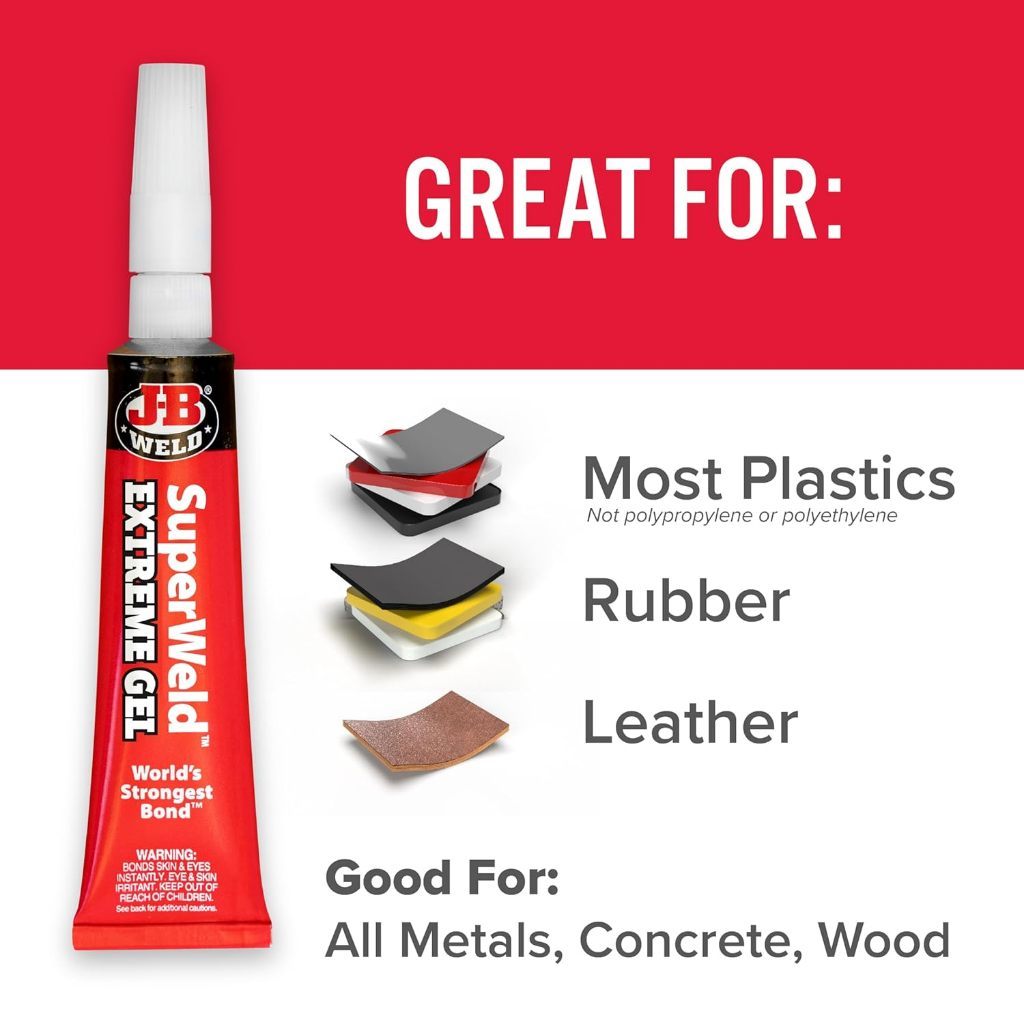 J-B Weld SuperWeld Extreme Super Glue 15g | High-Strength Instant Adhesive | No-Drip Formula