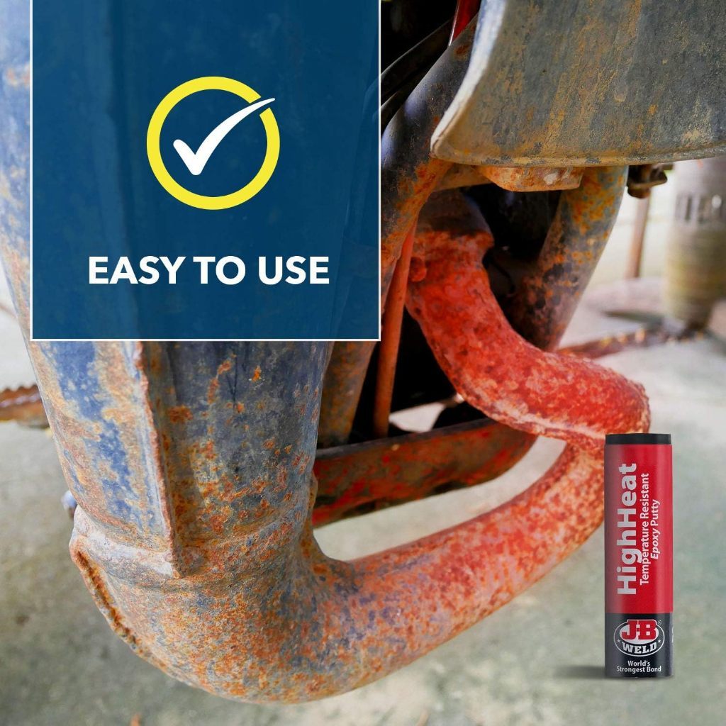 J-B Weld HighHeat Epoxy Putty Stick 2oz | Heat Resistant Metal Repair up to 500°F (260°C)