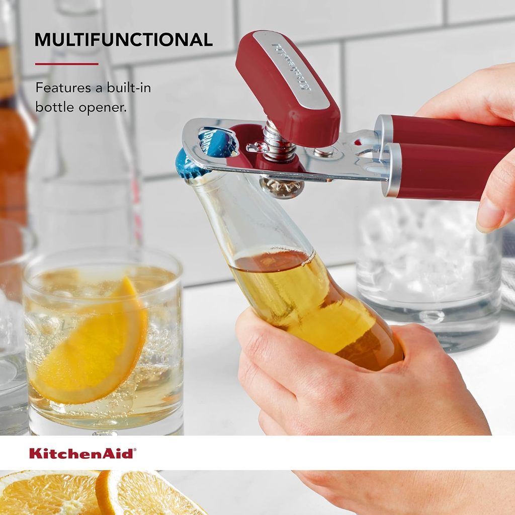 KitchenAid Classic Can & Bottle Opener 8.34 Inch (Black, Red & Pistachio)