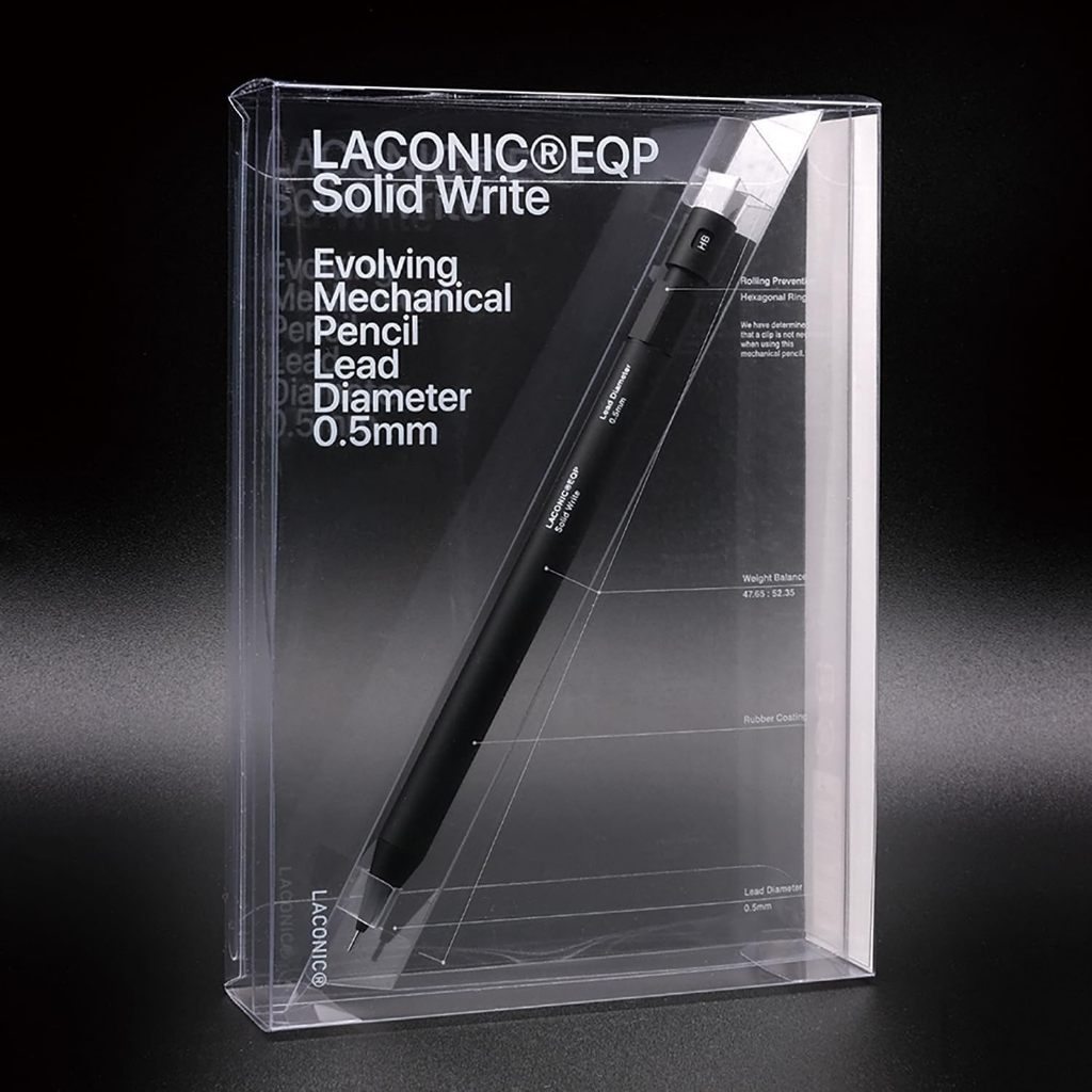 Laconic Solid Write Mechanical Pencil 0.5mm SW-01 – Metal Body, Rubber Grip, Minimalist Design