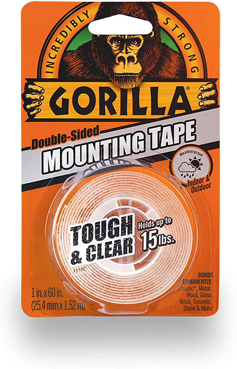 Gorilla Double Sided Mounting Tape (Tough & Clear) [60/150 inches]