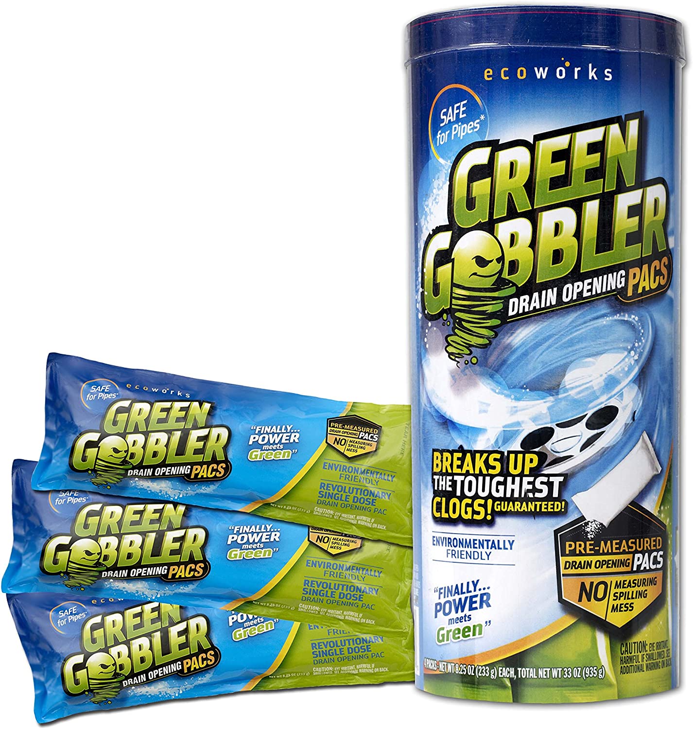 Green Gobbler Drain and Toilet Clogs Opener [3 Packs]