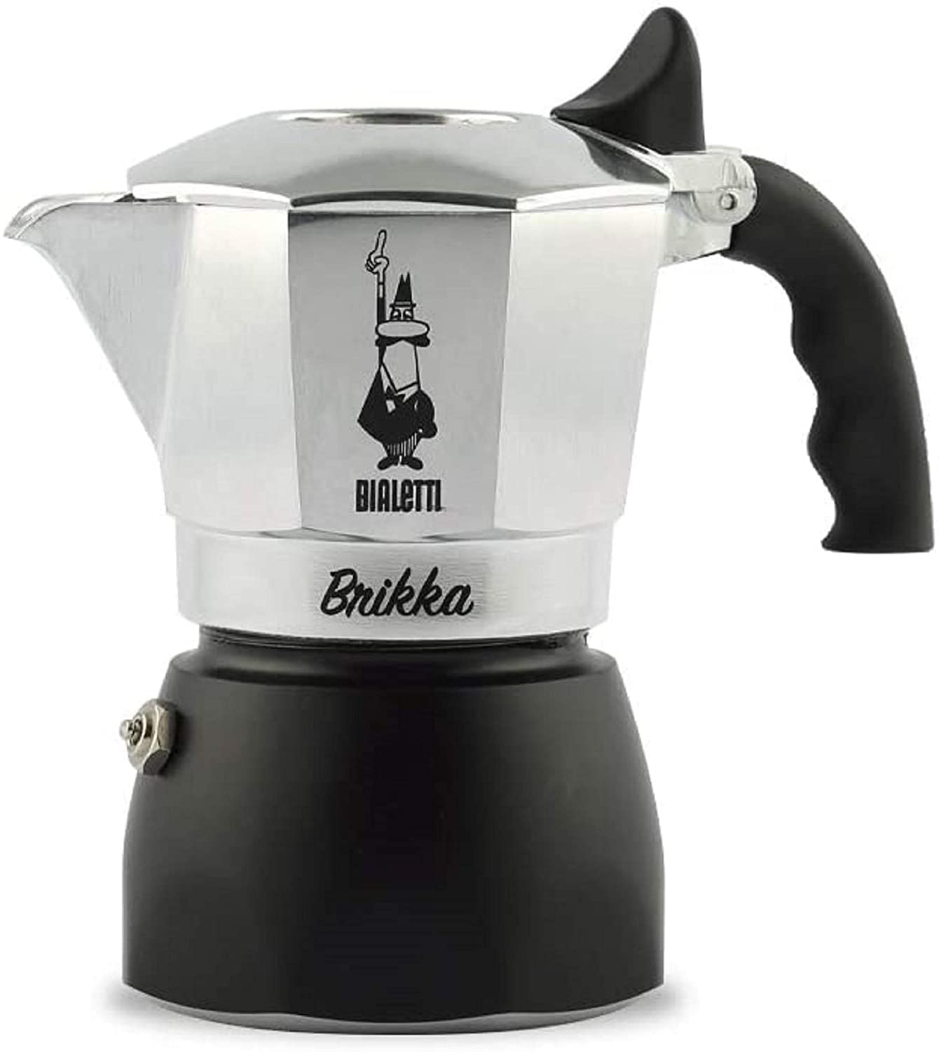 Bialetti Brikka Black Coffee Expresso Maker [2 | 4 Cups]