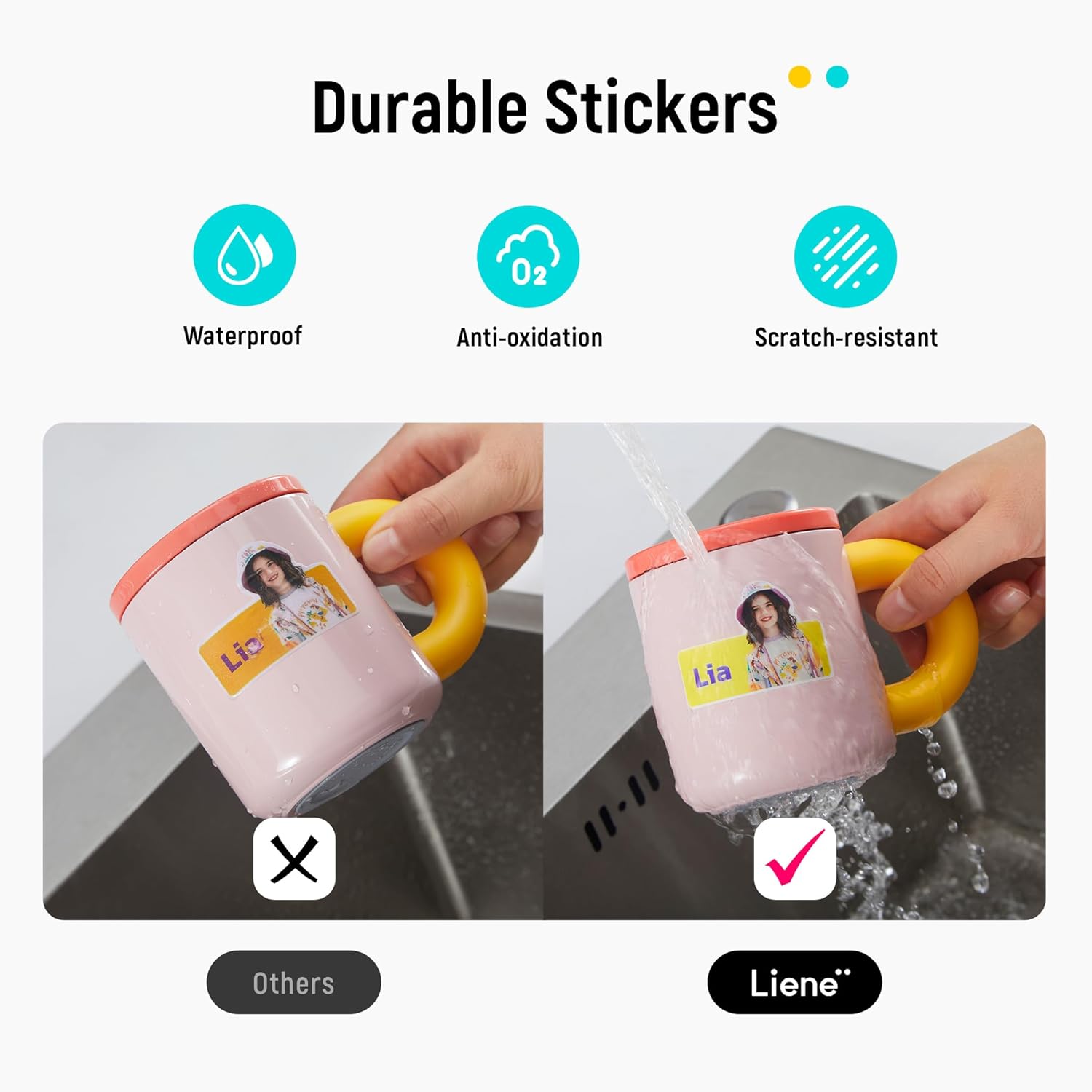 Liene PixCut S1 Sticker Paper & Ink Cartridge Refill [72 Sheets] 10x18cm Strong Adhesion, Waterproof