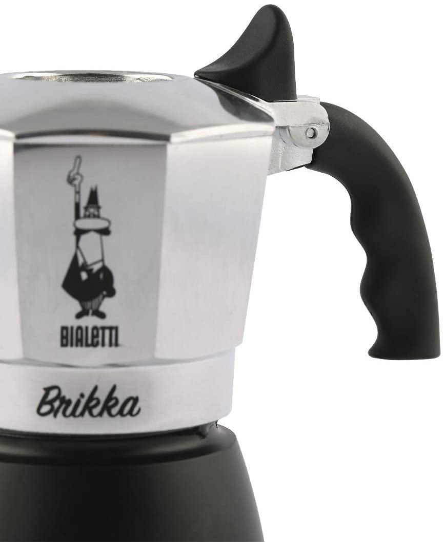 Bialetti Brikka Black Coffee Expresso Maker [2 | 4 Cups]
