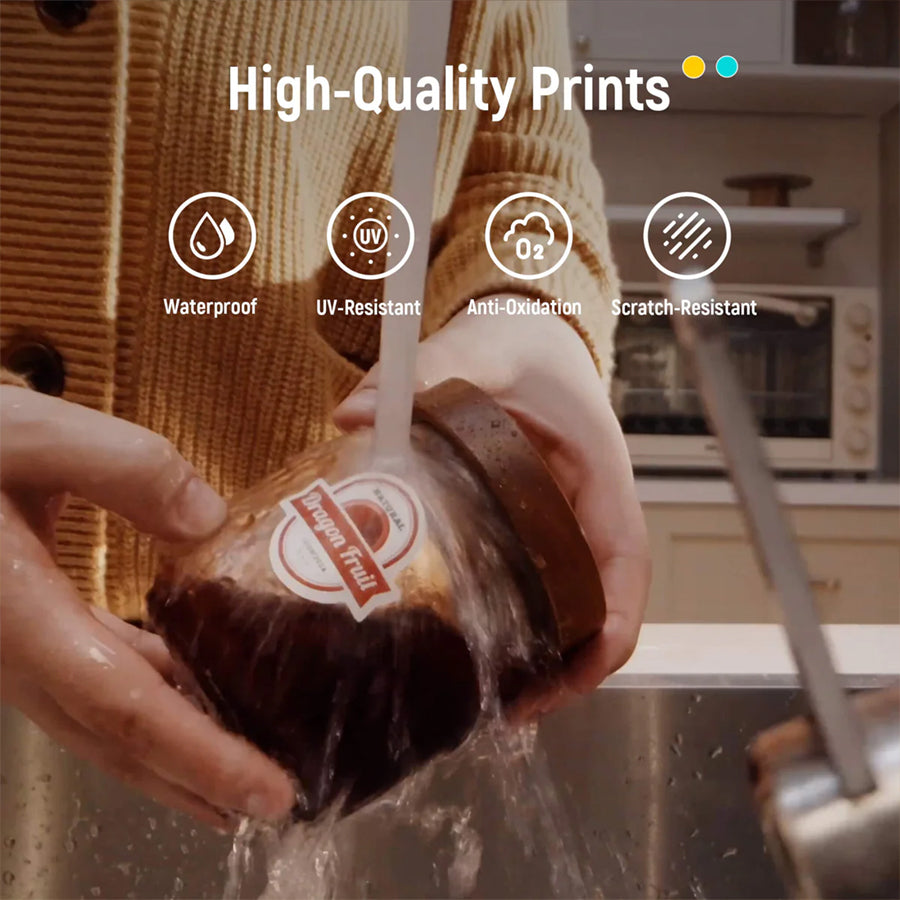 Liene PixCut S1 Sticker Paper & Ink Cartridge Refill [72 Sheets] 10x18cm Strong Adhesion, Waterproof