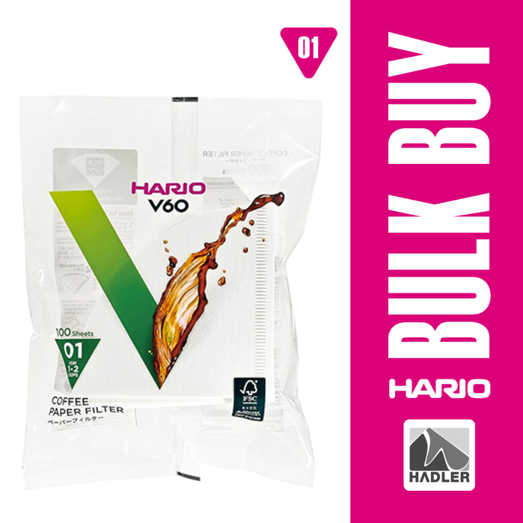 Hario Filter Paper 01 White [10/20/50 Packs]
