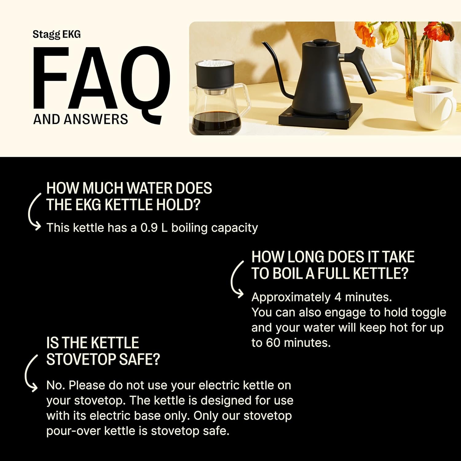 Fellow Stagg EKG Pro Electric Pour Over Kettle 0.9L Black