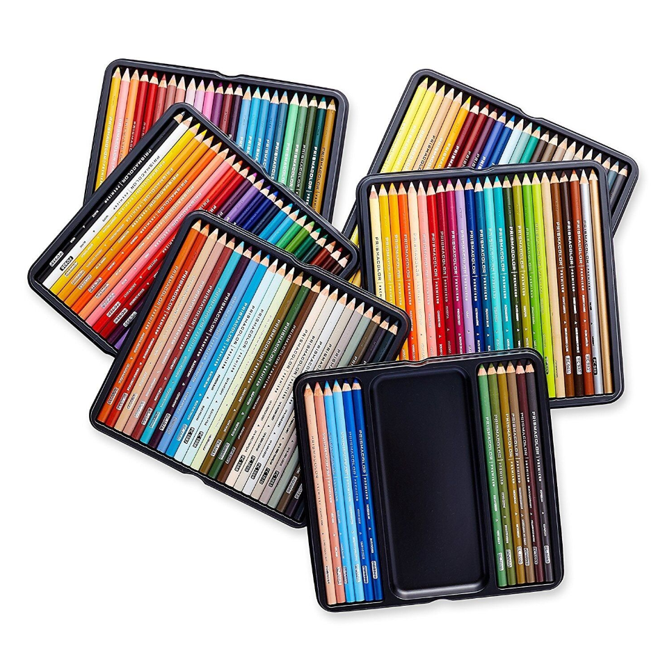 132 支Prismacolor Premier 软芯彩色铅笔套装专业套装