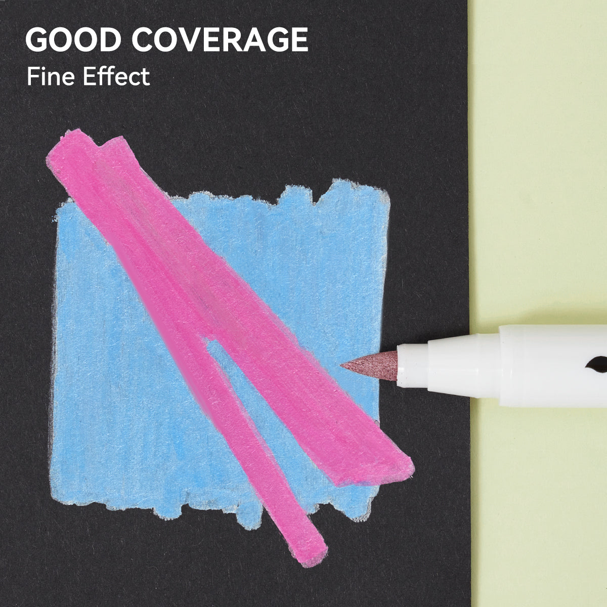 Arrtx 12 Metallic Colors Acrylic Marker Soft Brush Tip