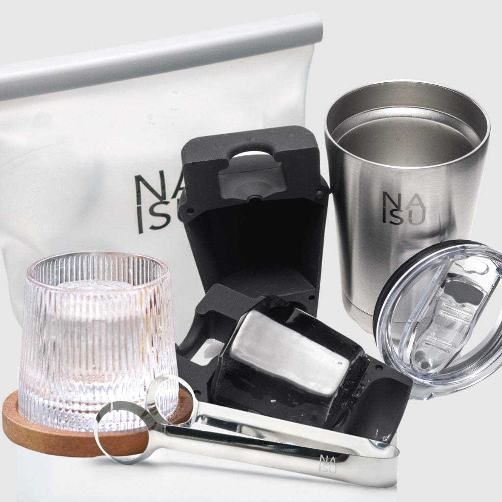 NAISU N1 Diamond Clear Ice Making Starter Kit Perfect for Gifting Discerning Pour