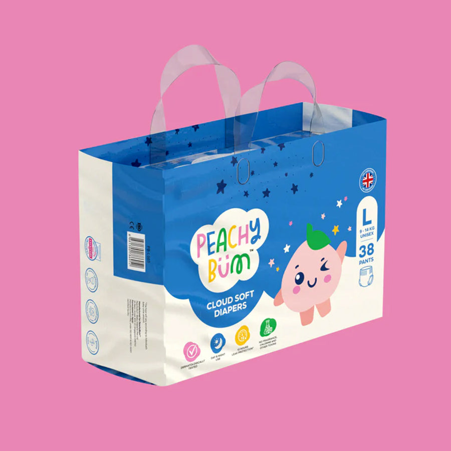 Soft Diaper Pants by Peachy Bum (Size M-XXL) 28 - 42 Diapers per Pack