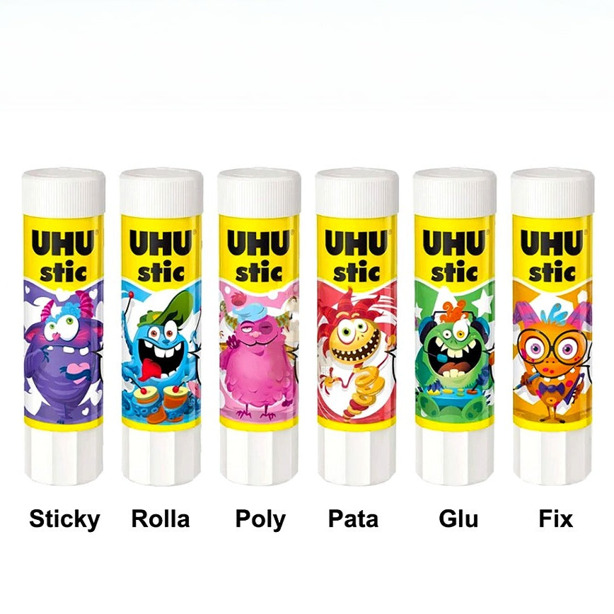 UHU Monsters Edition Glue Stick 21g | Strong Solvent-Free Craft & School Glue