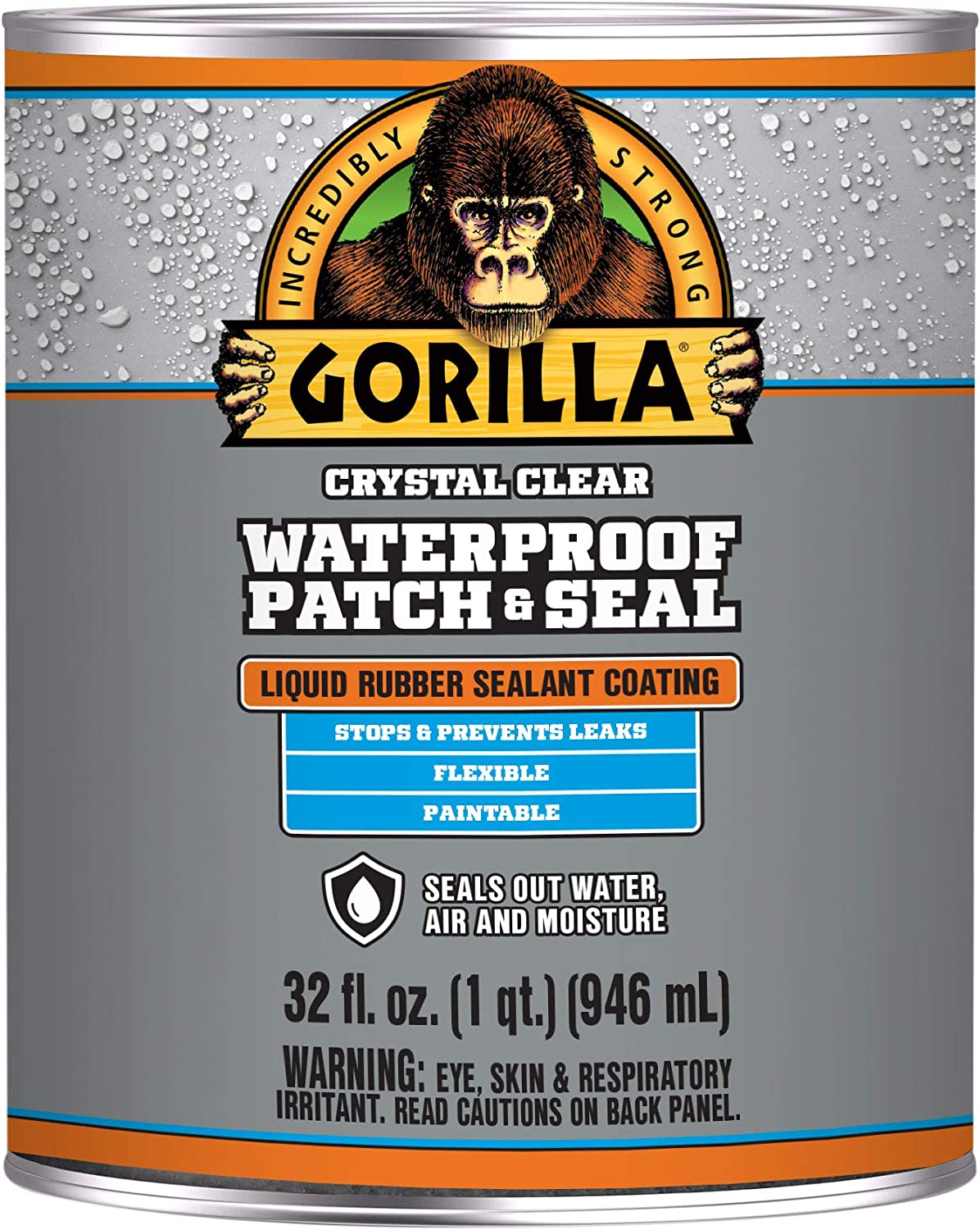 Gorilla Waterproof Patch and Seal Liquid 473/946ml [Clear/Black/White]