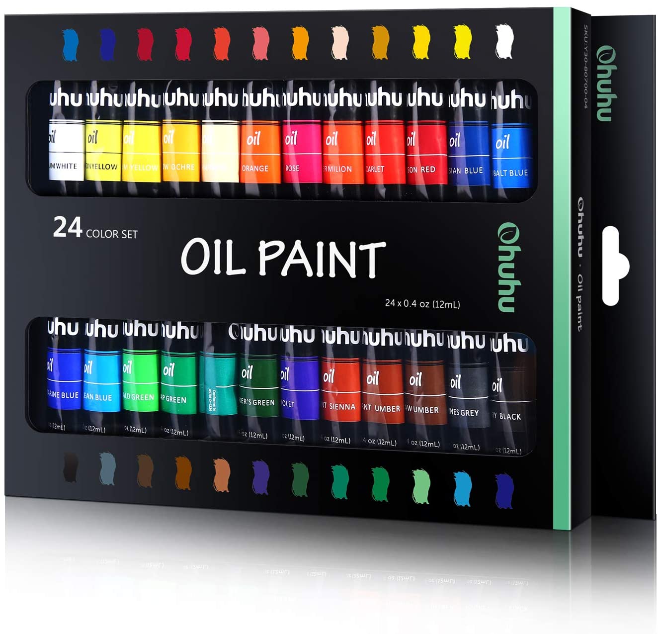 Ohuhu Oil Paint Set, 24/36 Colors, 12 ml Tubes