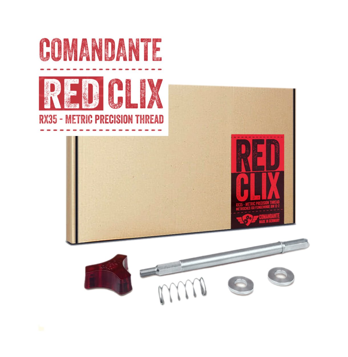 Comandante Red Clix RX35 Metric Precision Thread