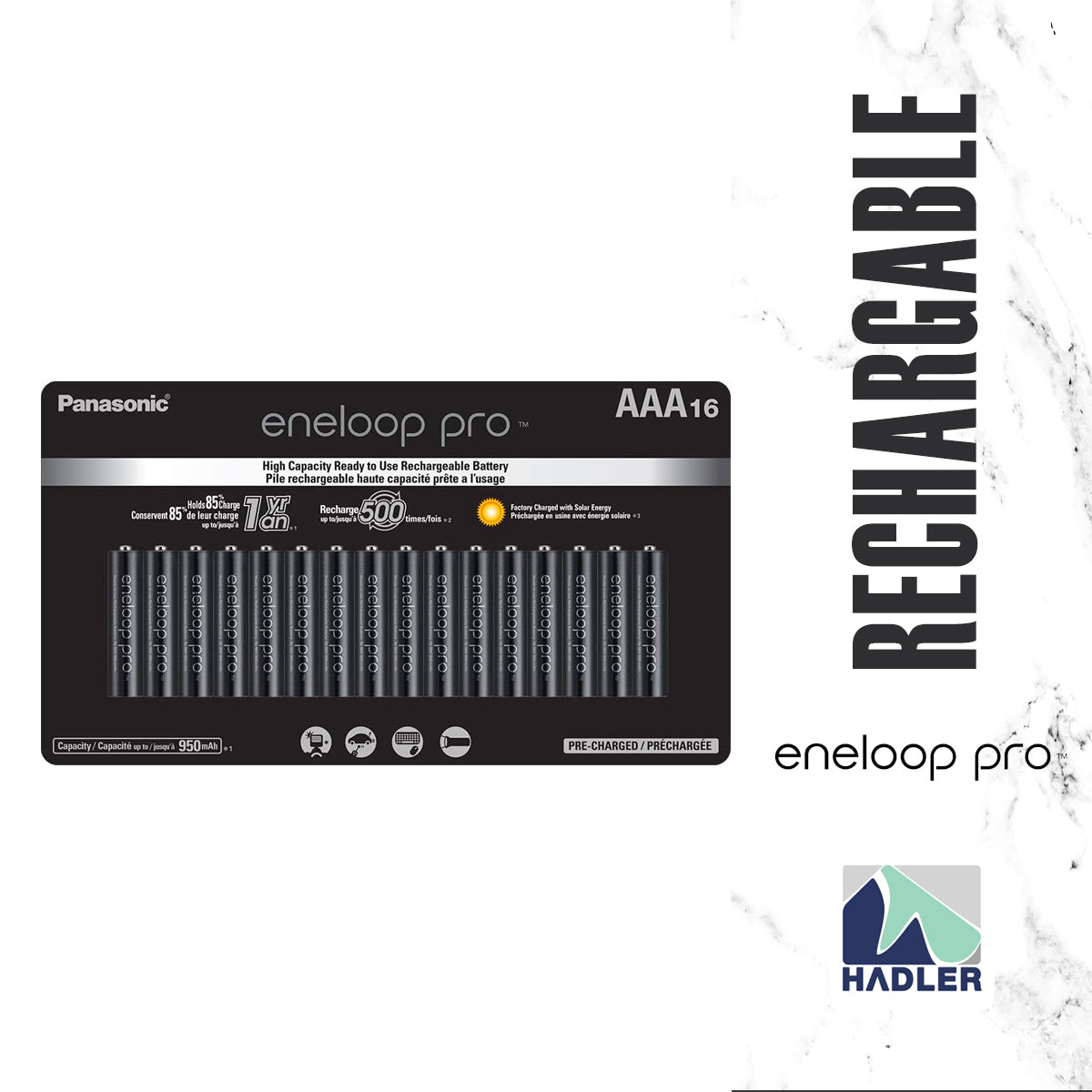 Panasonic Rechargeable Battery Eneloop Pro AAA 16 pcs BK-4HCCA16FA