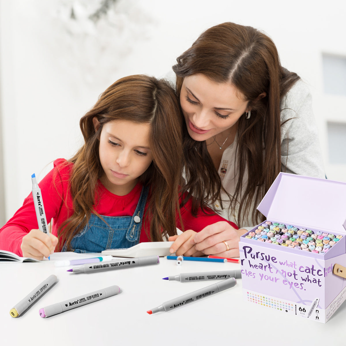 Arrtx Pastel Brush Alcohol Markers Oros 66 Colors