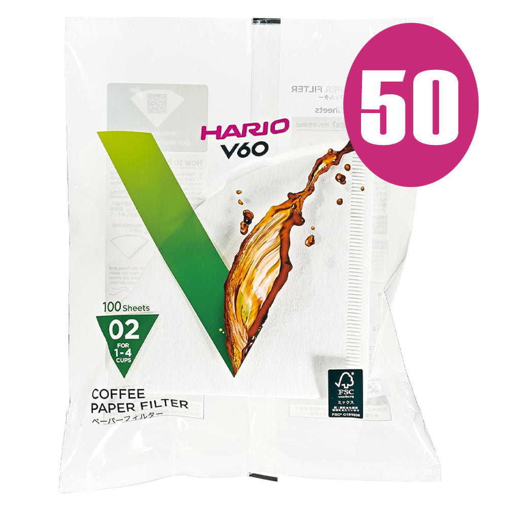 Hario Filter Paper 02 White [10/20/50 Packs]