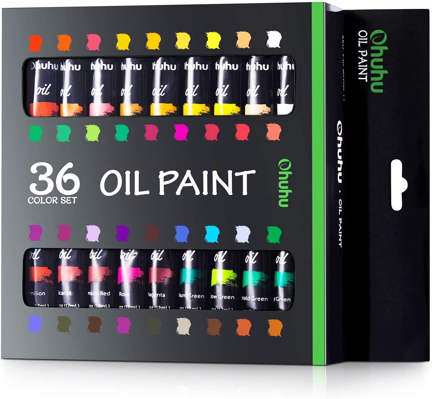 Ohuhu Oil Paint Set, 24/36 Colors, 12 ml Tubes