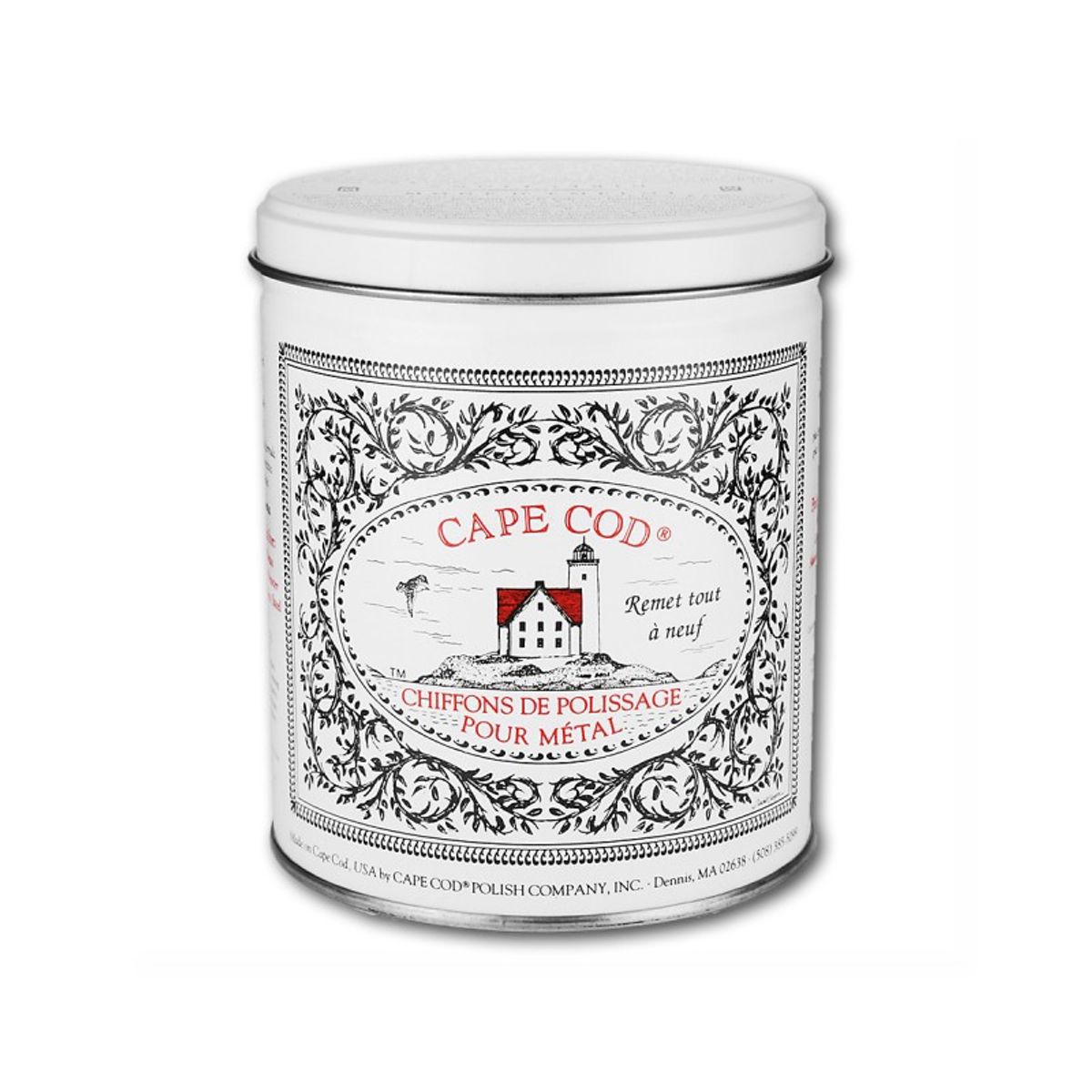 Cape Cod Polish, 12 x Metal Polishing Cloths (Economy Tin)