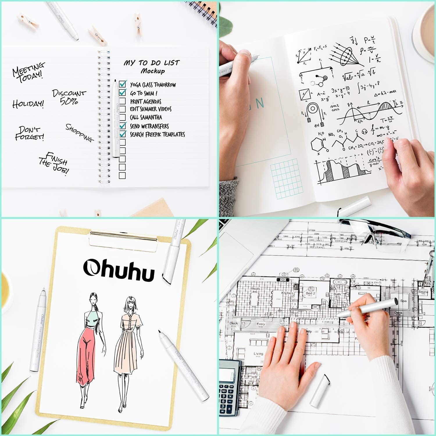 Ohuhu Fineliner Drawing Pen Set of 8