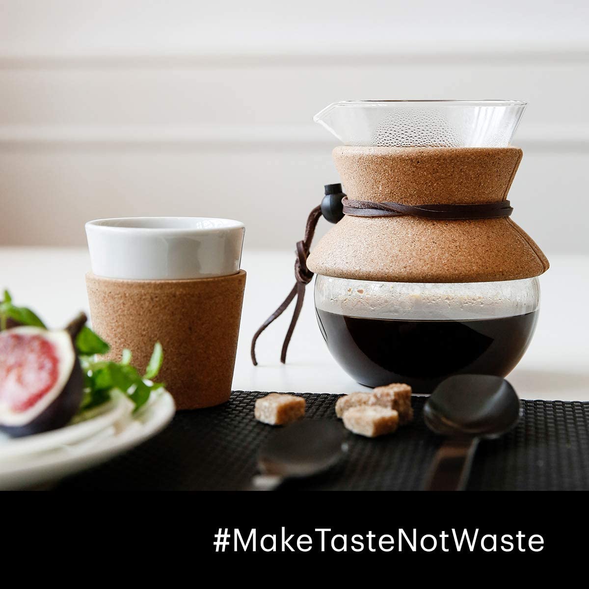 Bodum Pour Over Coffee Maker with Band [Cork/Black]