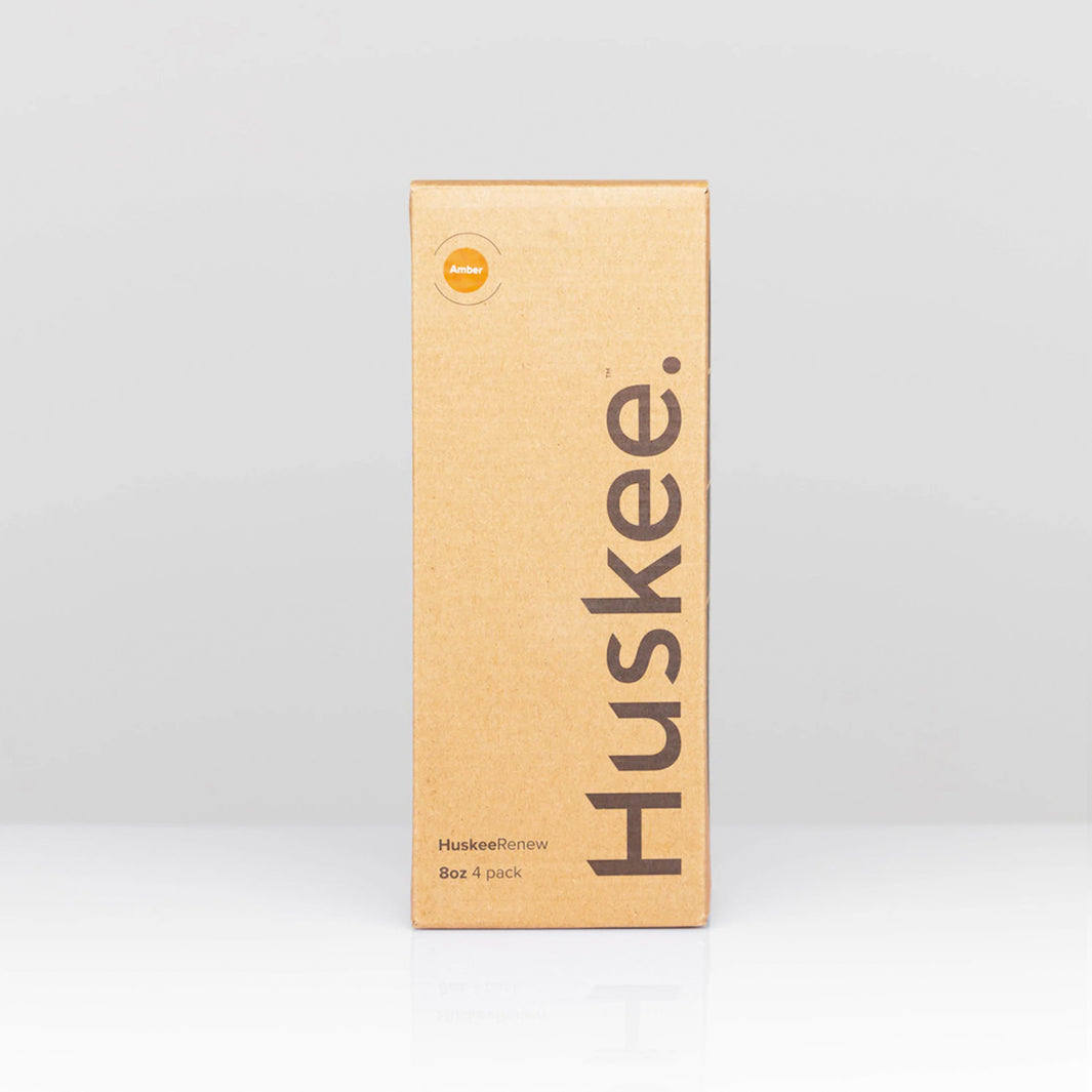 Huskee Renew 8oz Pack of 4 Coffee Cups [Amber]