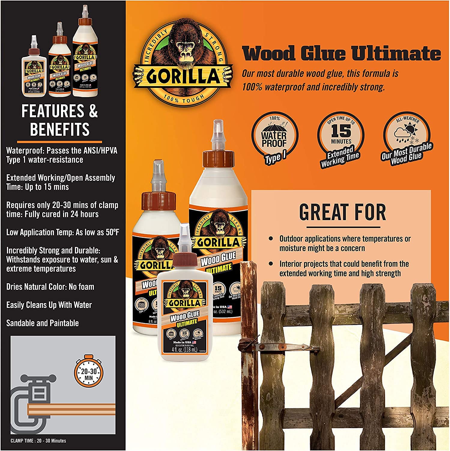 Gorilla Wood Glue Bottle [Various]