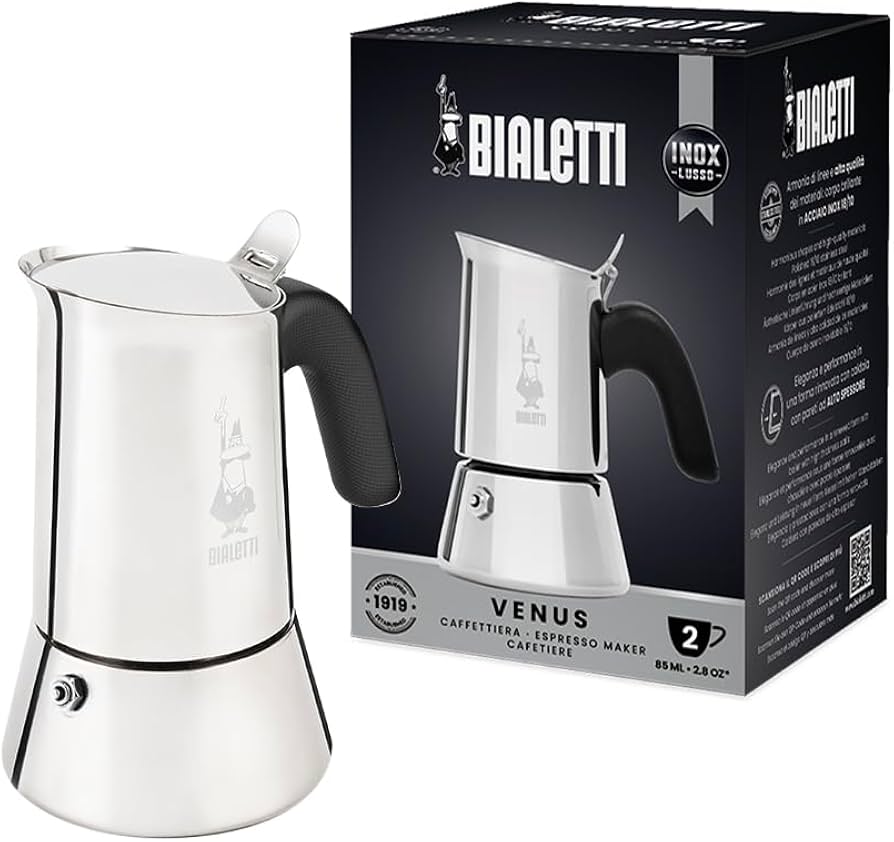 Bialetti Venus Induction 4/6/10 Cangkir Espresso Perak 