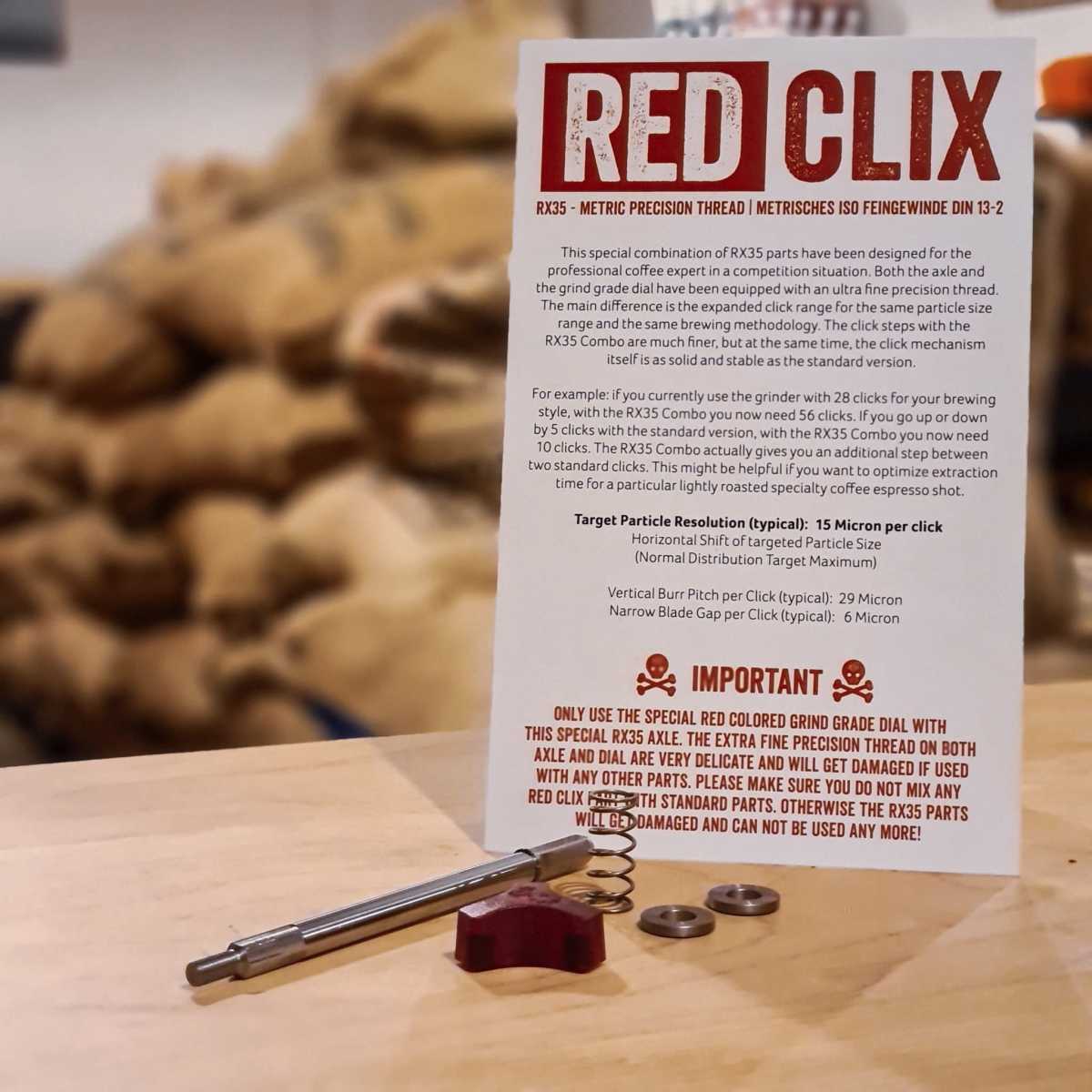 Comandante Red Clix RX35 Metric Precision Thread