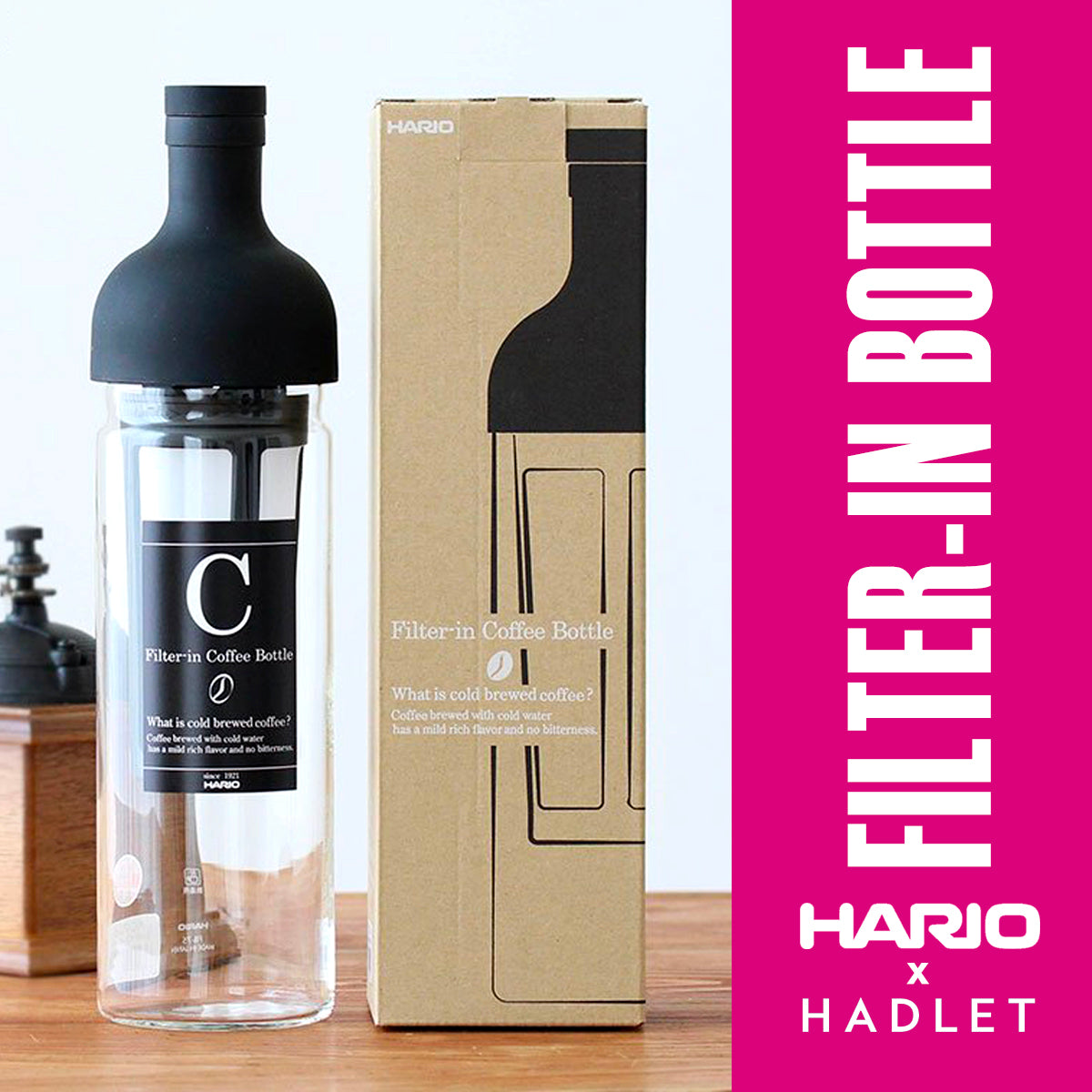 Hario Cold Brew Filter-in Coffee Bottle [Black/Brown/Mocha] 650ml