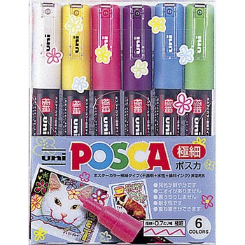 Uni Posca PC1M6C [Extra Fine 0.7mm Bullet Tip]