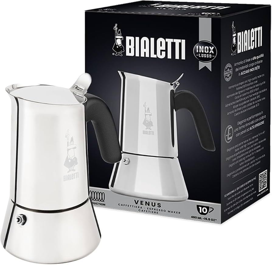Bialetti Venus Induction 4/6/10 Cangkir Espresso Perak 