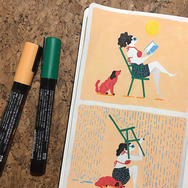 Uni Posca PC3M8C [Fine Tip 0.9 - 1.3mm]