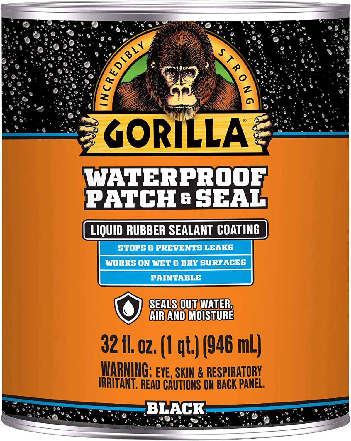 Gorilla Waterproof Patch and Seal Liquid 473/946ml [Clear/Black/White]