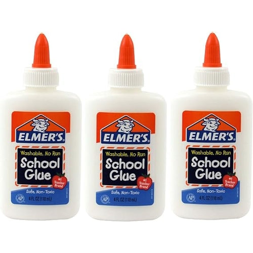 Elmer's School Glue, Washable [4oz/118ml] (Pack of 3)