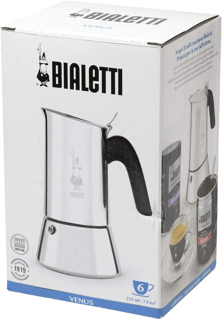 Bialetti Venus Induction 4/6/10 Espresso Cups Sliver