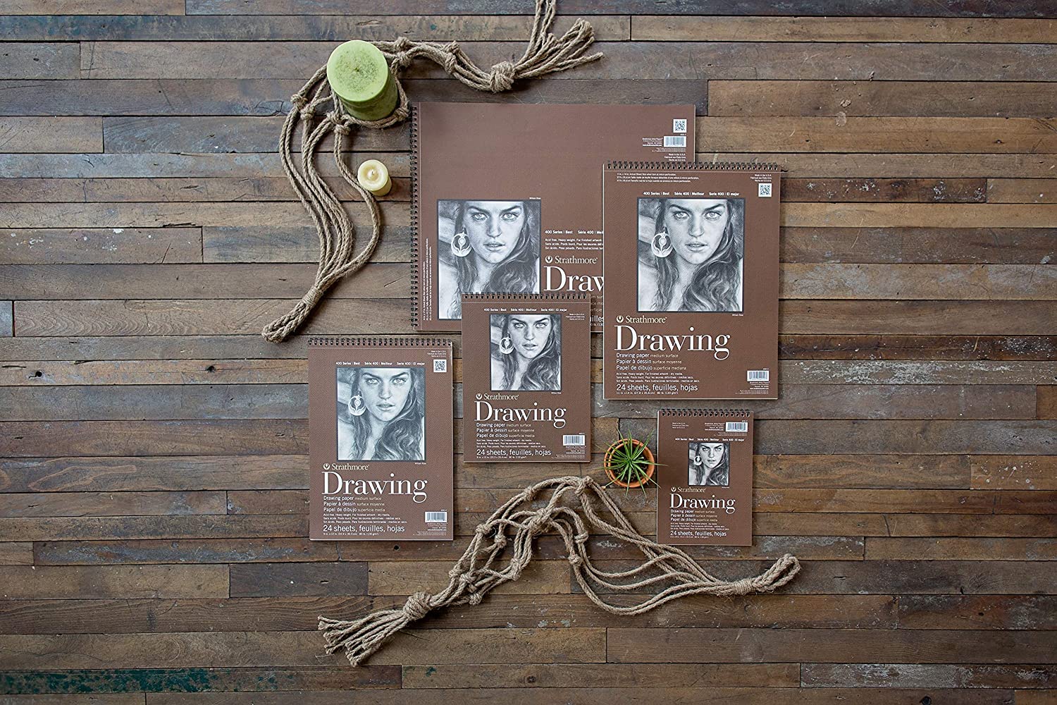 Strathmore 400 Series Drawing Pad, 9"x12"/22.9 x 30.5 cm, Ivory/Cream, 24 Sheets