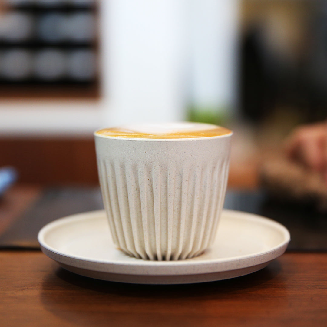 Huskee Coffee Cups Pack of 4 [3oz/88ml] (Charcoal/Natural)