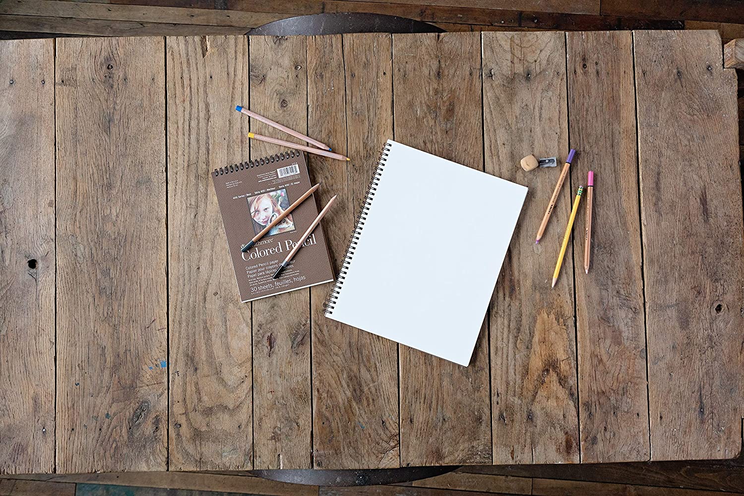 Strathmore 400 Series Colored Pencil Pad, Wire Bound, 30 Sheets [9x12inches]