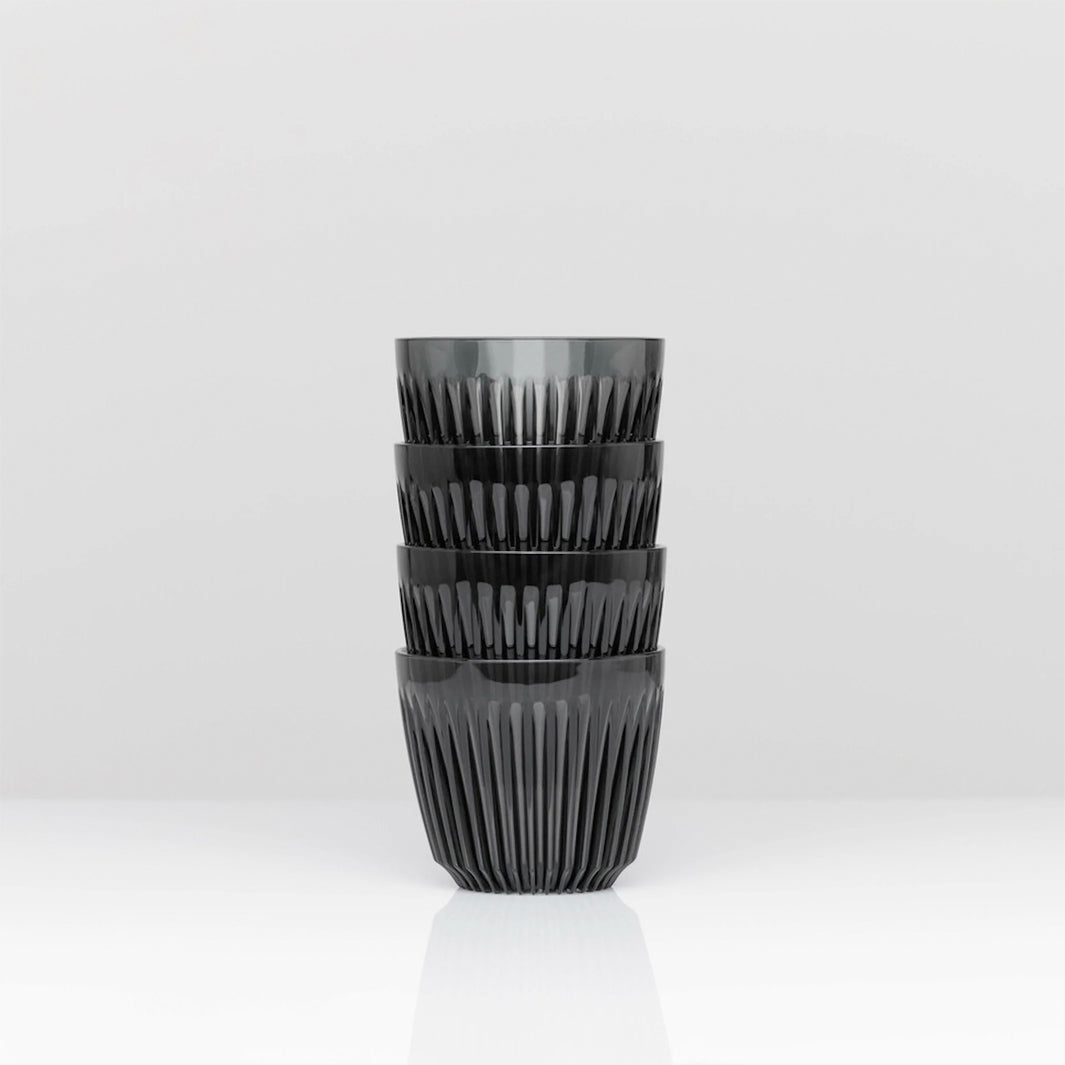 Huskee Renew 6oz Pack of 4 Coffee Cups [Smoke]