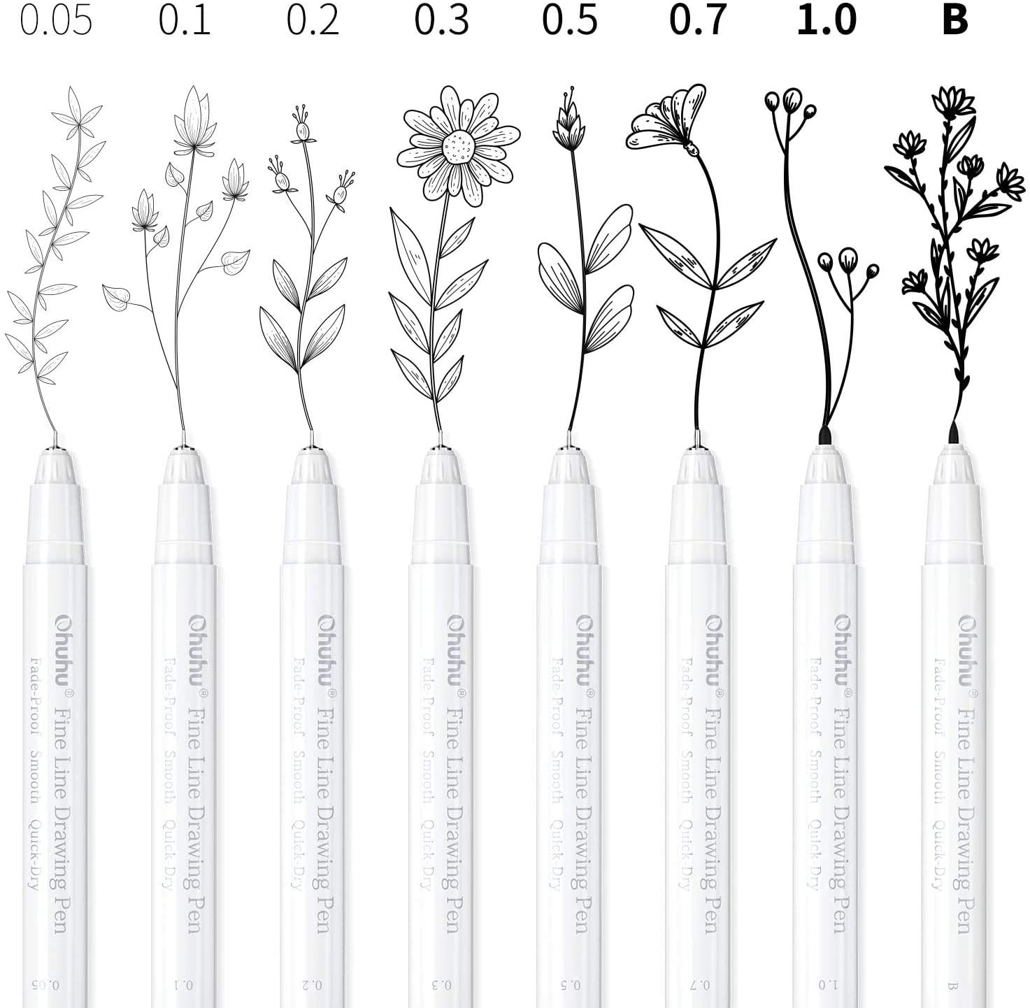 Ohuhu Fineliner Drawing Pen Set of 8
