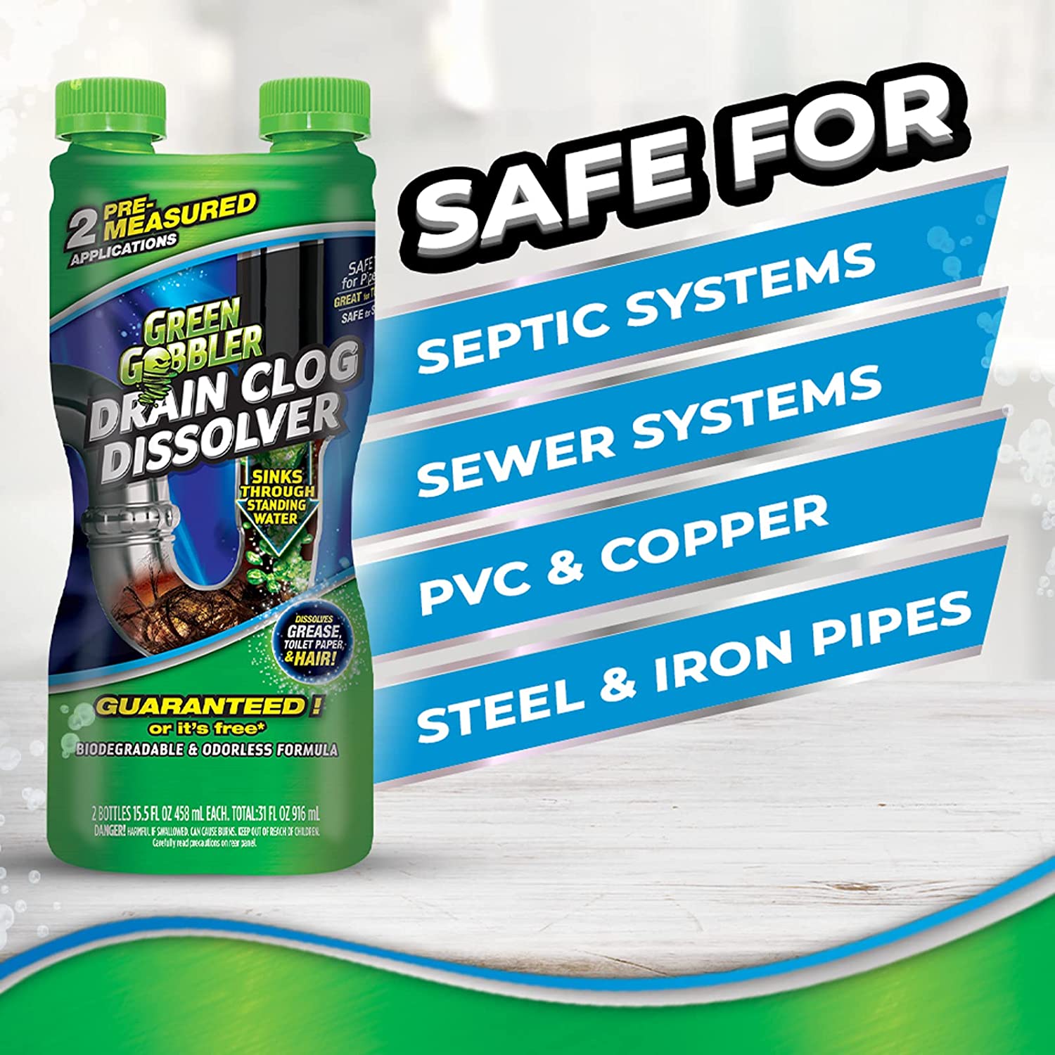 Green Gobbler Drain Clog Dissolver 916ml