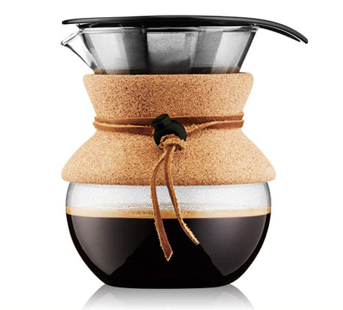 Pembuat Kopi Tuang Bodum dengan Pita [Gabus/Hitam] 