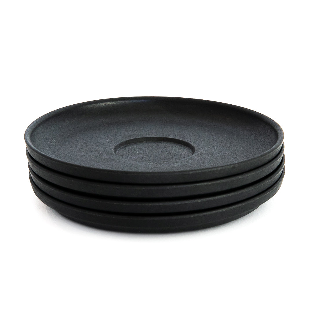 Huskee Coffee Cups Pack of 4 [3oz/88ml] (Charcoal/Natural)