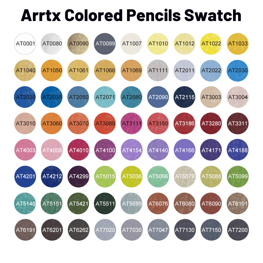 Arrtx 72 Colored Pencils